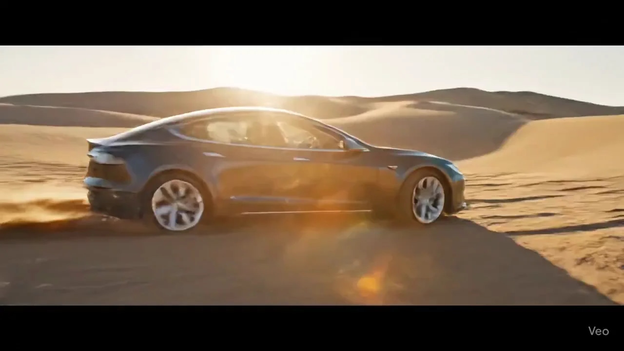 Пример подробного промпта для рекламного ролика Tesla
