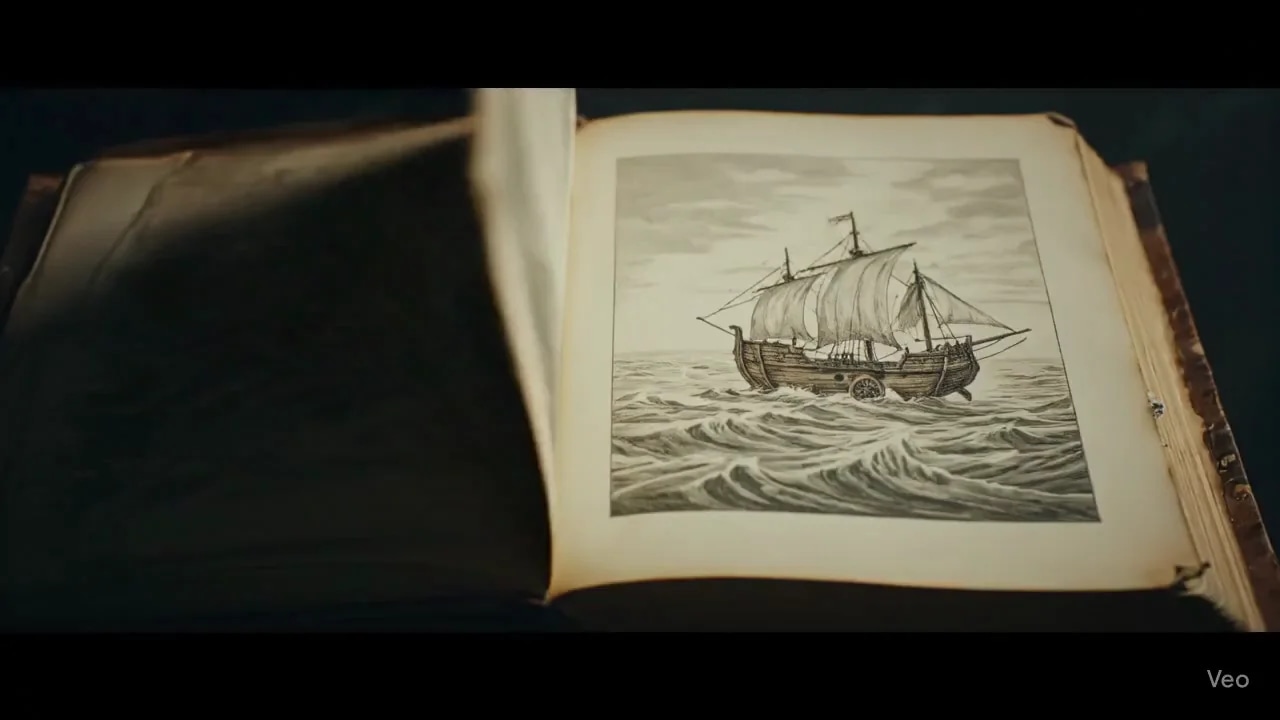 Veo3- меняйте изображение на книге, добавляйте предметы реалистичности