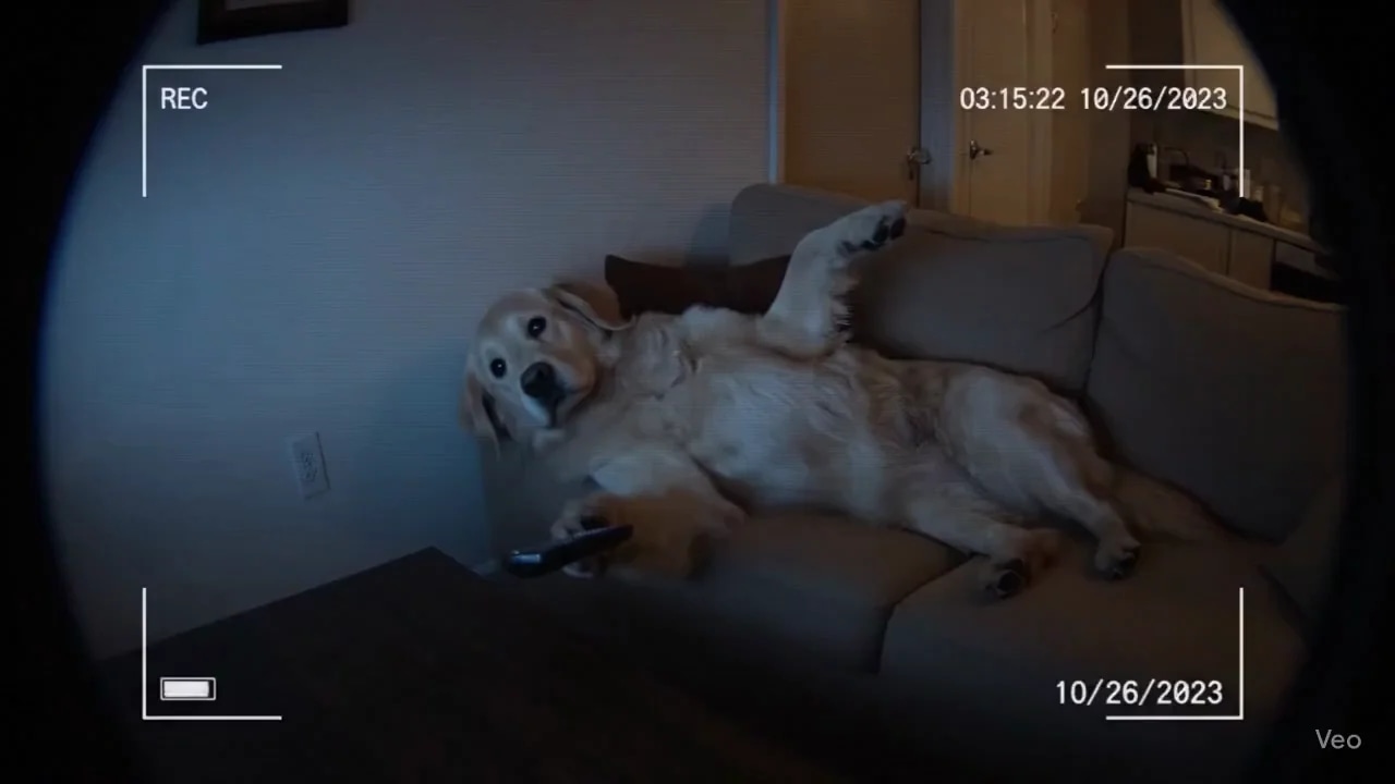 Промпт под вео3, хорошо заходит в соц сетях, креативьте с животными и ситуациями, создавайте свои ше