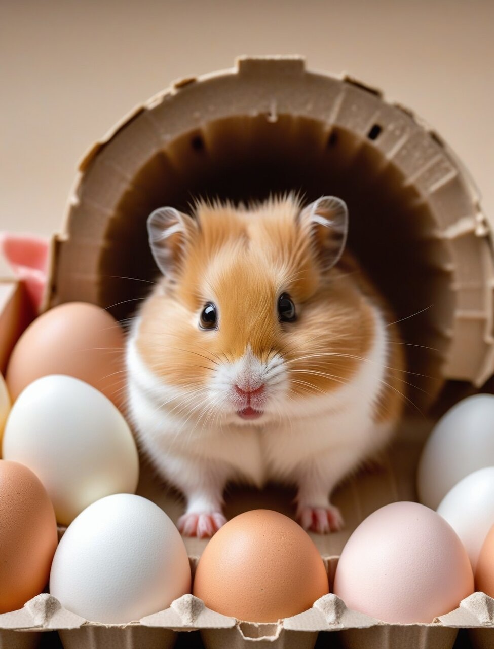 ✏ A little hamster with a surprised expression on its face