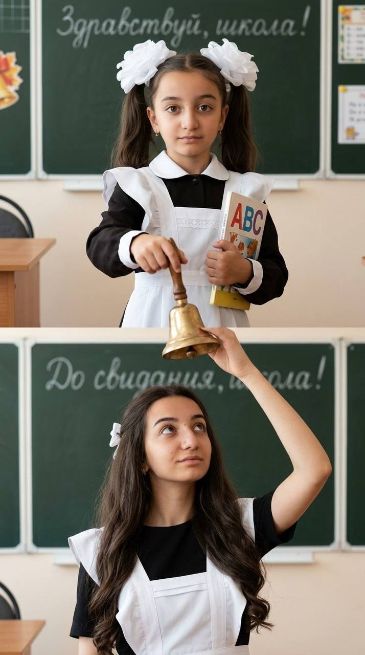 Школьный коллаж от первого класса до выпускного