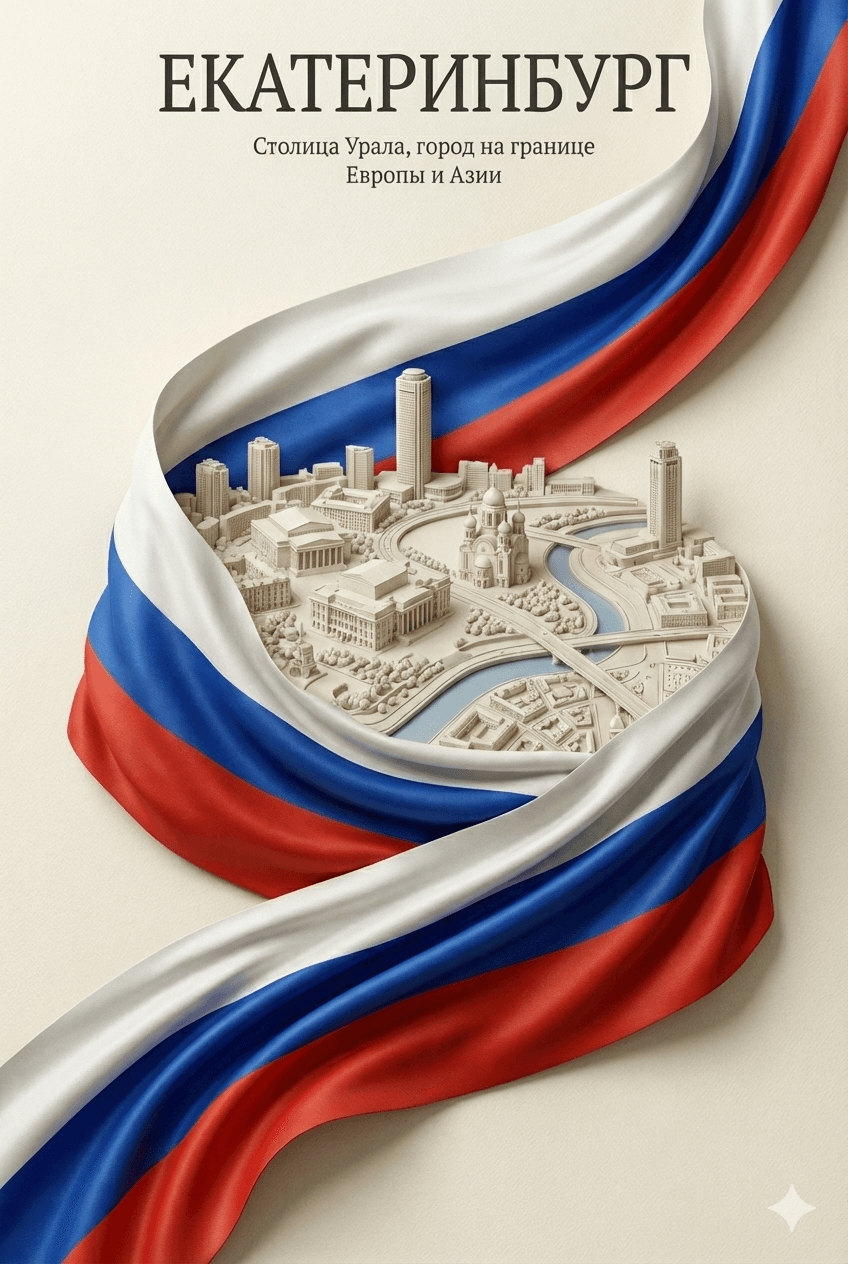 Городской барельеф на шёлковой ленте