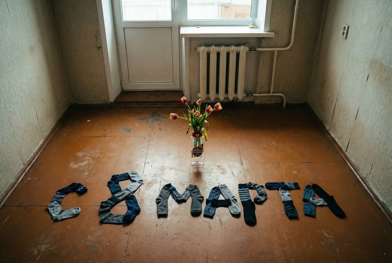 Поздравление с 8 марта из мужских носков