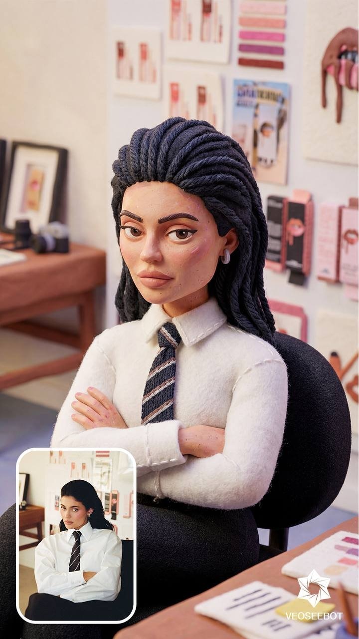 convert this image into a stylized 3D handcrafted claymation aesthetic with a wh