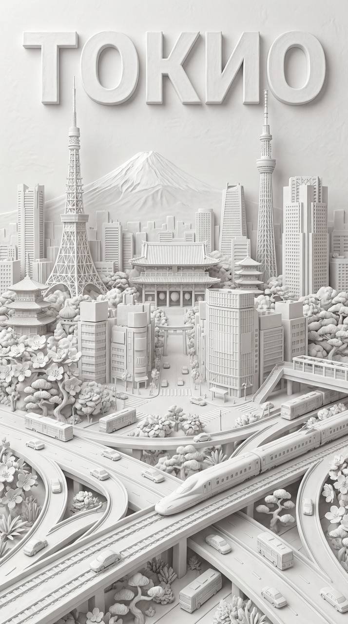 1.Вставляем промт,в скобках прописываем Ваш город:A highly detailed 3D bas-relie