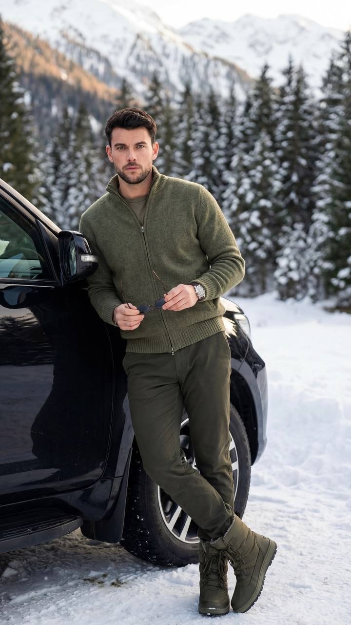 Photorealistic lifestyle-fashion image of a man strictly by photo reference with