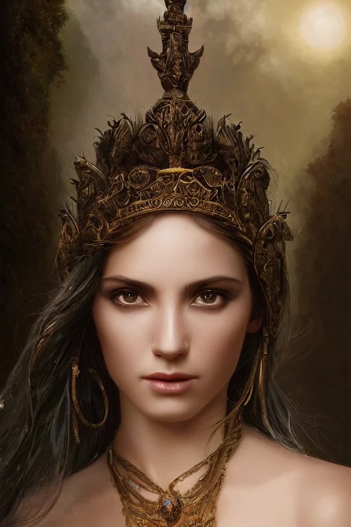 a matte painting of an insanely beautiful female g...